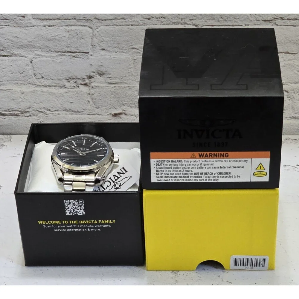 Invicta Celestial Hollis Men's Watch 42mm Black Dial Steel 69198 Brand New